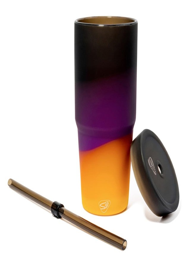 Silipint: Silicone 32oz Straw Tumbler: Sun Storm - Reusable, Unbreakable, Flexible, Sustainable, Hot or Cold, Airtight Lid, Travel - Image 5